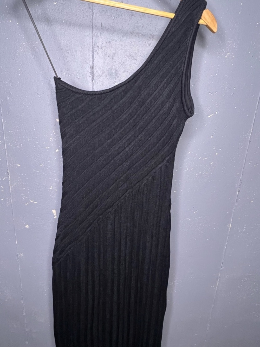 JLUXLABEL BLACK FRINGE KNIT MAXI DRESS MEDIUM - Picture 9 of 11